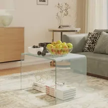 vidaXL Beistelltisch 40 x 40 x 60 cm Transparent