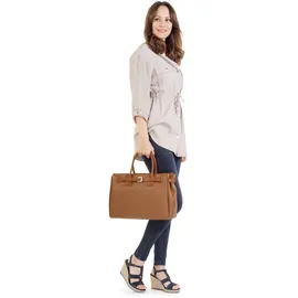 Cluty Henkeltasche Leder Brown