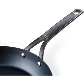 B&K BK Black Steel Bratpfanne aus Kohlenstoffstahl, Geeignet für Induktion, Backofen- und Bratrostsicher bis 350C, Langlebig und Professionell, Schwarz