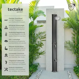 Tectake Solardusche Ofanto schwarz 35 l