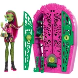 Monster High Skulltimate Secrets, Puppe und Zubehör, Garden Mysteries Venus McFlytrap mit zauberhaftem Kleiderschrank und über 19 Teeparty-Überraschungen wie Moden, HYT75