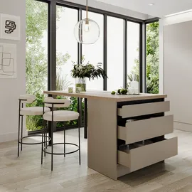 BASIC by Balculina Kücheninsel 180 cm grau