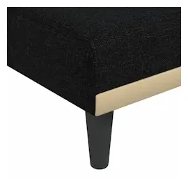 vidaXL Chaiselongue Schwarz Stoff
