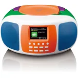 Lenco SCD-861KIDS - Tragbares DAB+/FM-Radio für Kinder mit Bluetooth® 5.3, CD-Player, Stereo-Sound, Farbdisplay, Weckfunktion, Akku- & Netzbetrieb, AUX & Kopfhöreranschluss - Buntes Design