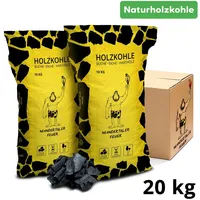 neandertaler feuer Grillkohle 20 kg Buche schwarz