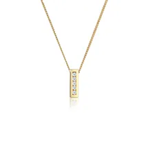 Elli DIAMONDS Halskette Klassisch Elegant Diamant (0.075 ct.) in 585 Gelbgold