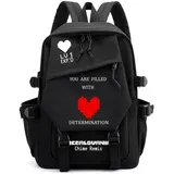 EHGEUYL Undertale Game Rucksack, Laptoptasche, wasserdicht, langlebig, Rucksack für Herren und Damen, Schultasche, Rucksack4, M - M