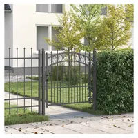 vidaXL Gartentor 100 x 100 cm Grau/Stahl