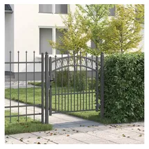 vidaXL Gartentor 100 x 100 cm Grau/Stahl