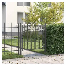 vidaXL Gartentor 100 x 100 cm Grau/Stahl
