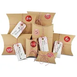 Frau WUNDERVoll® DIY Adventskalender zum Befüllen HoHoHo Natur