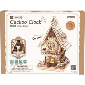 ROBOTIME Rokr 3D Holzpuzzle Kuckucksuhr (Holzfarben),