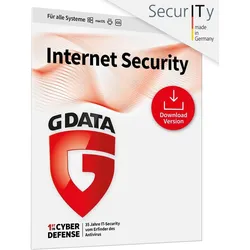 G DATA Internet Security 2025 | 1-3 Geräte - 1 Jahr | Virenscanner für PC, Mac, Android, iOS | zukünftige Updates inklusive | Made in Germany | Download – Aktivierungscode per Email