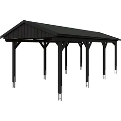 Einzelcarport SKANHOLZ "Fichtelberg", grau (anthrazit), H: 303cm, Carports