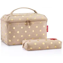 Reisenthel beautycase Set metallic dots Coffee - Unser Geschenkset aus Beautycase und rechteckiger Tasche Feiertage!
