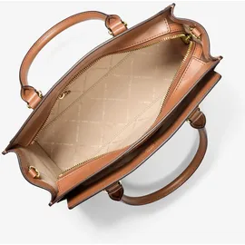 Michael Kors Becca Medium Henkeltasche Kunstleder Beige/Weiß
