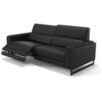 Sofanella 3-Sitzer Leder MARA, Relaxcouch, Designersofa, Designer Sofa, 3er Couch, Sofagarnitur schwarz 232 cm x 89 cm x 101 cm