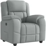 vidaXL Relaxsessel Hellgrau Stoff 99 x 102 x 0 cm Grau mit Liegeposition