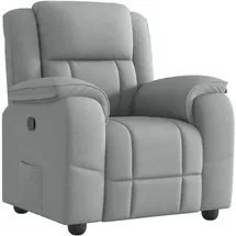 vidaXL Relaxsessel Hellgrau Stoff 99 x 102 x 0 cm Grau mit Liegeposition