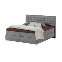 Musterring Boxspringbett Standardversion Dubai ¦ grau ¦ Maße (cm): B: 217 H: 124