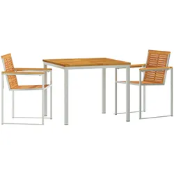 vidaXL 3-teilige Garten Essgruppe Massivholz Akazie