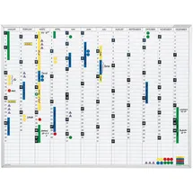 Magnetoplan Jahresübersicht 1200 x 900 mm Weiß
