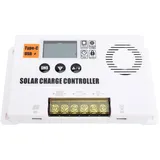 Walmeck Solarladeregler, PWM, 12 V, 24 V, Automatische Anpassung, Solarpanel-Regler, Energieeffiziente Off-Grid-Systeme (80A)