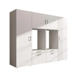 roomartstore.de SERIE-II Waschmaschinenschrank 254 cm Schwarz Eiche Holz