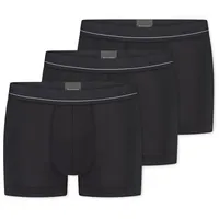 SCHIESSER Retro Boxer unifarben schwarz M 3er Pack
