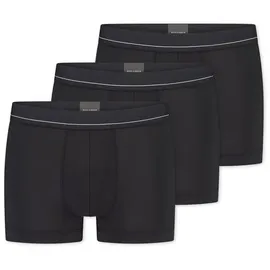 SCHIESSER Retro Boxer unifarben schwarz M 3er Pack