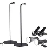 Lunartec 2er-Set 4in1-Akku-Tisch-, Wand-, Klemm- & Taschenlampe, 3 Modi,schwarz