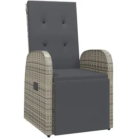 furnicato Gartenstuhl Liegestuhl 57 x 106 x 69 cm grau 1 St.