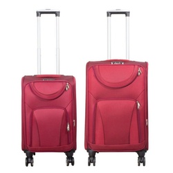 MONOPOL® Trolleyset 2-teilig – 68cm und 55cm – 4 Rollen – mit Dehnfalte – in 4 Farben – Koffer – Reisegepäck rot