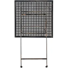 Beliani Bormio Bartisch 60 x 60 x 90 cm Schwarz/Gold