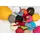sunnypillow Sitzsack - Hocker rund 25 x 45 cm Indoor - Outdoor Runder Sitzpouf mit abnehmbarem Bezug Sitzbank, Sitzhocker, Bodenkissen Bean Bag Puf... - Orange