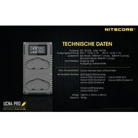 Nitecore UCN4 PRO - für Canon Cameras