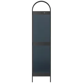 Umbra Standspiegel Schwarz, Holz, formgebogen, 5.1x195.9x45.4 cm