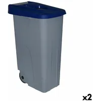 Denox Abfallbehälter mit Rädern Denox Blau 85 L 58