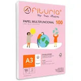 Packung mit 50 weißen DIN A3 Blättern, 100g Druckerpapier. Multifunktionales Kopierpapier für Schule und Büro. Ideal für Laserdrucker, Tintenstrahldrucker oder Kopierer – Ofituria