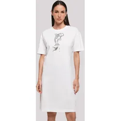 Shirtkleid F4NT4STIC "Koi Karpfen Asia", Damen, Gr. 5XL, weiß, Obermaterial: 100% Baumwolle, casual, oversize, Rundhals, Kurzarm ohne Bündchen, Kleider, Print