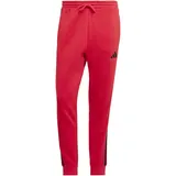 Adidas Herren Essential Three Stripes Fleece Pant, Pure Ruby/Black, M