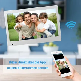 Xoro CPF 10B1 Digitaler Bilderrahmen mit WLAN SD Kartenleser, USB, Bewegungssensor, 1280x800 Auflösung, 16:10 Format, App-Steuerung