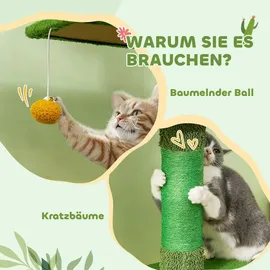 PawHut Kratzbaum Deckenhoch 230-275 cm grün