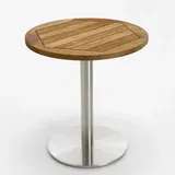 Niehoff Bistro Edelstahl - 70 cm rund Teak geölt