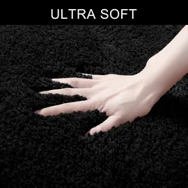 MY HOME Badematte MY HOME "Sanremo, Badvorleger, Badezimmer Teppich, sehr weich" Gr. 1, schwarz, H:30mm, Polyester, Badematten, Badematte, Badteppich, unifarben, rechteckig, rund & als 3-tlg. Set erhältlich