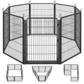 Songmics Flexibles Freigehege Rostfreies Metall 170 x 170 x 100 cm Schwarz