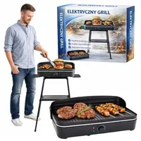 Elektrogrill Standgrill Tischgrill 2200W Grill mit Thermostat BBQ Grill