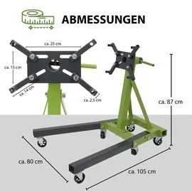 Trutzholm Werkstattkran Stahl Tragkraft 900 kg grün