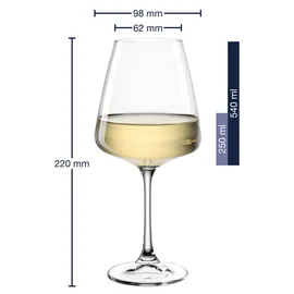 LEONARDO Weißweinglas PALADINO Kristallglas 0,54 l 6 St.
