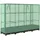vidaXL Hochbeet mit Gewächshaus-Aufsatz Rattan-Optik Schwarz 160 x 123 x 40 cm